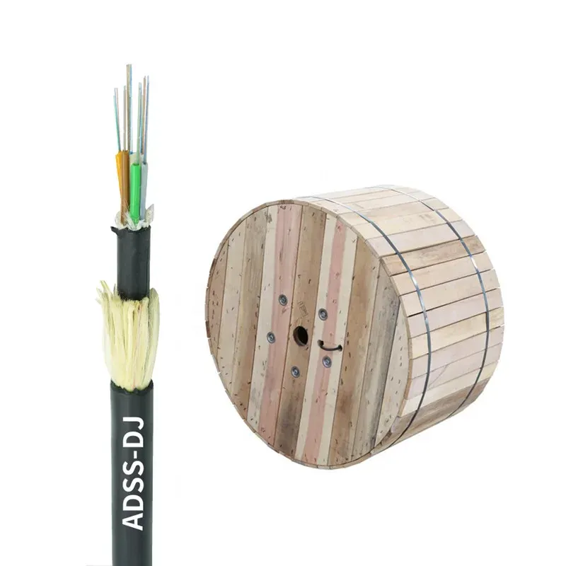 ADSS Fiber Optical Cable 1 – 216 Cores Dual Jacket G.652D SPAN 50-200m Outdoor For Telecommunication