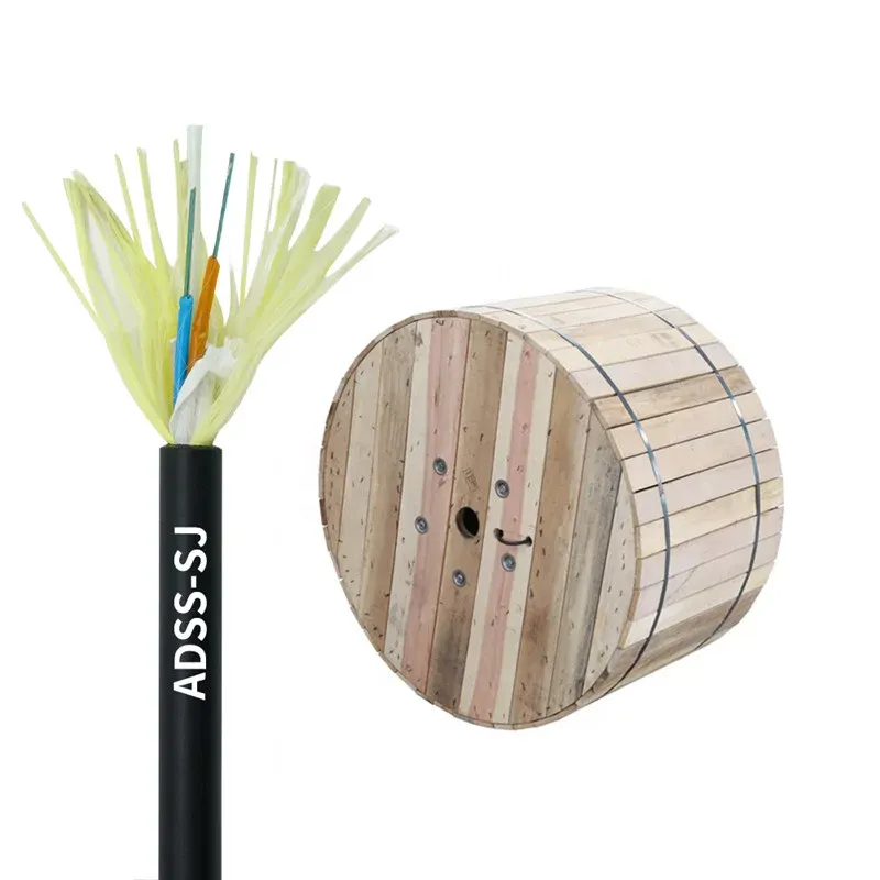 ADSS Fiber Optical Cable 1 – 216 Cores PE Jacket G.652D SPAN 50-200m Outdoor For Telecommunication