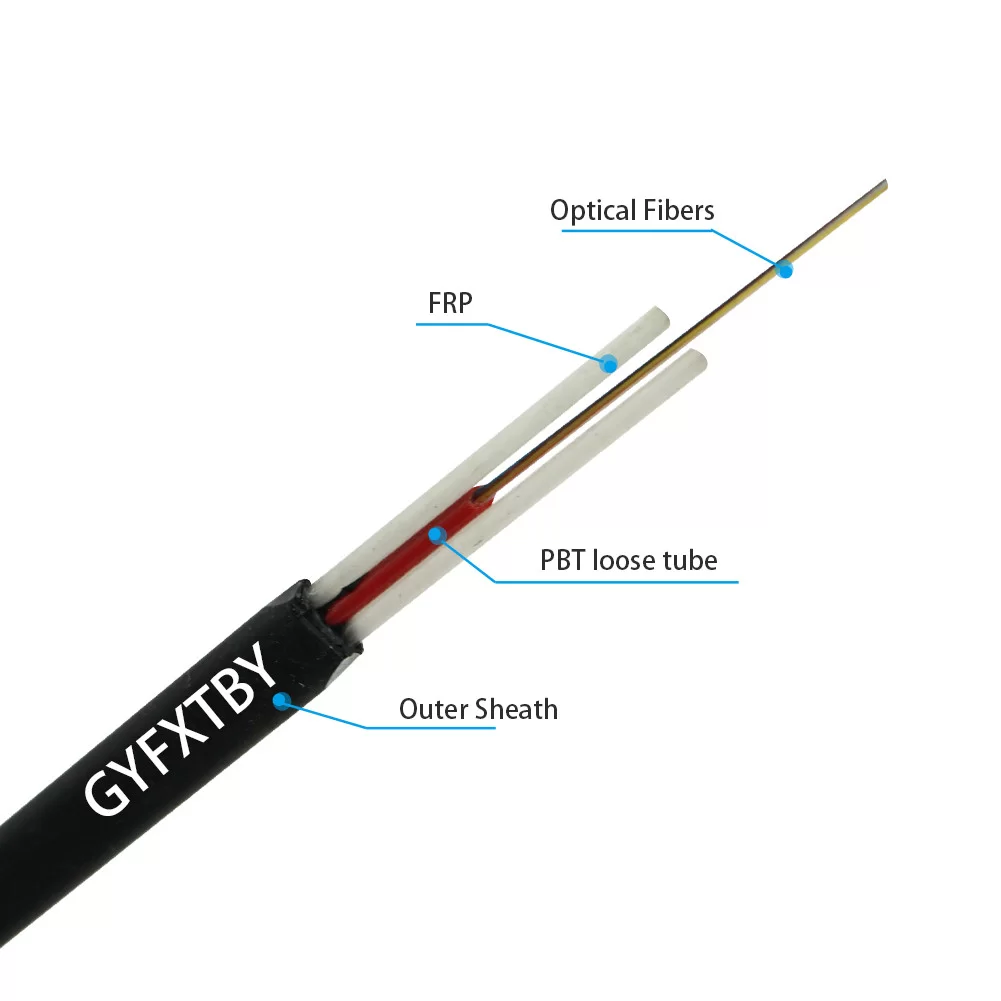 GYFXTBY Fiber Optical Cable 1 – 24 Cores G.652D Outdoor For Telecommunication