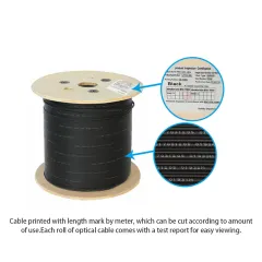 Fiber Drop Cable 1-4 Cores LSZH GJXH G.652D G657A Indoor For FTTH Fiber Optical Cable