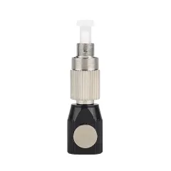 FC Black Round Bare Fiber Flange Temporary Splice Adapter OTDR Test Bare Fiber Coupler Fixture
