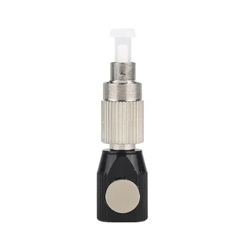 FC Black Round Bare Fiber Flange Temporary Splice Adapter OTDR Test Bare Fiber Coupler Fixture
