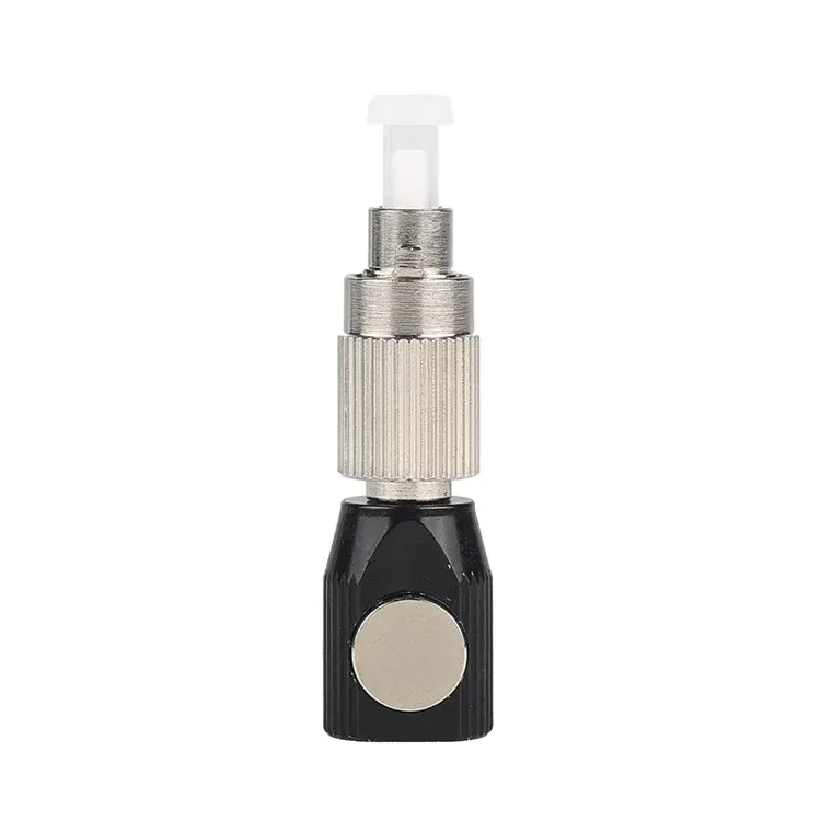 FC Black Round Bare Fiber Flange Temporary Splice Adapter OTDR Test Bare Fiber Coupler Fixture