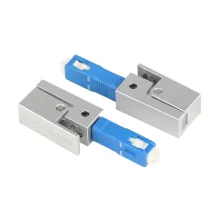 SC Square Bare Fiber Flange Temporary Splice Adapter OTDR Test Bare Fiber Coupler Fixture