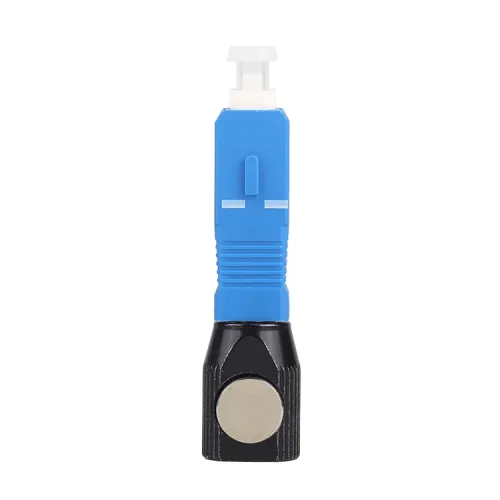 SC Black Round Bare Fiber Flange Temporary Splice Adapter OTDR Test Bare Fiber Coupler Fixture