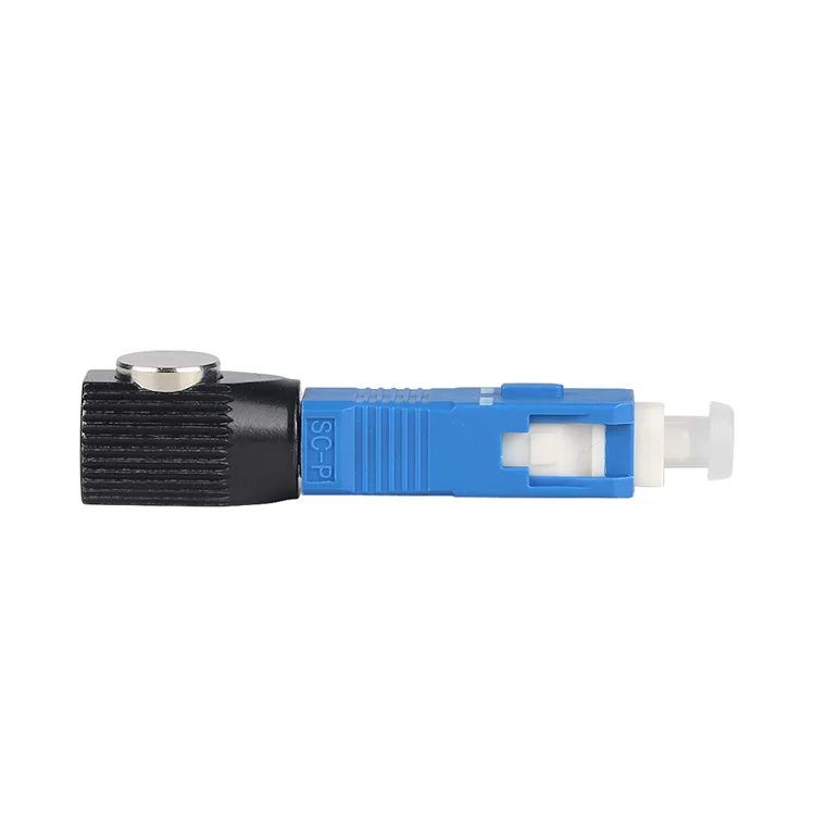 SC Black Round Bare Fiber Flange Temporary Splice Adapter OTDR Test Bare Fiber Coupler Fixture