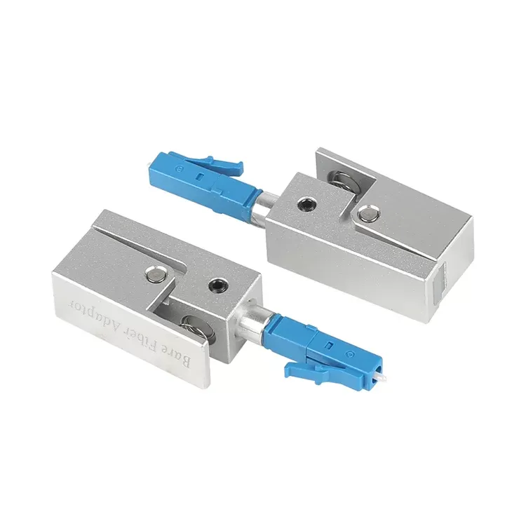 LC Square Bare Fiber Flange Temporary Splice Adapter OTDR Test Bare Fiber Coupler Fixture