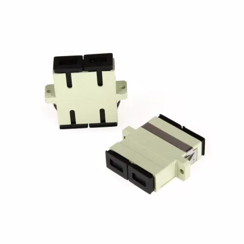 Fiber Optic Coupler SC/UPC-SC/UPC Multimode Beige Duplex Adapter