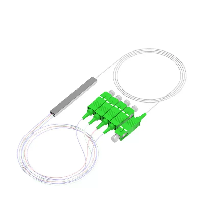 Fiber optic PLC Splitter 1*4 G657A SC/APC 0.9mm micro mini type