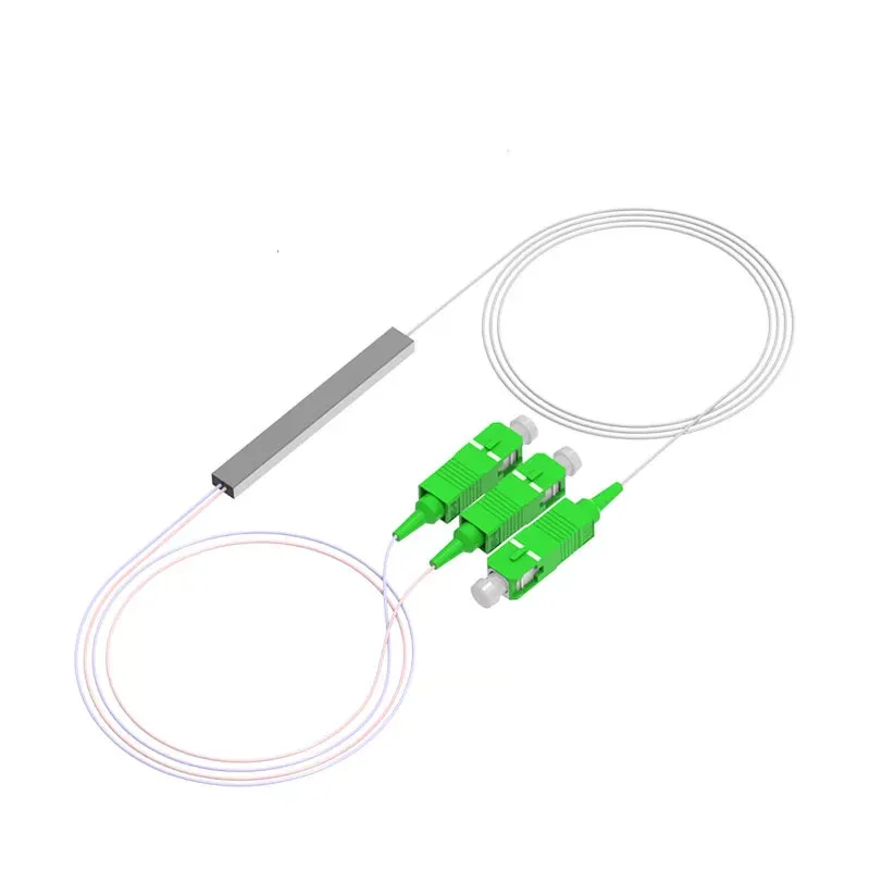 Fiber optic PLC Splitter 1*2 G657A SC/APC 0.9mm micro mini type distributor