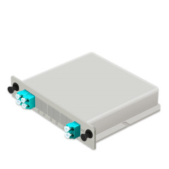 PLC Splitter LC/UPC 1*4 Multimode OM3 Installed Optic Splitter Cassette Type