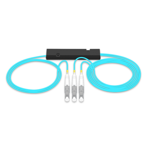 FBT splitter 1*2 LC/UPC Multimode OM3 Fiber Optic Box ABS splitter 1 in 2
