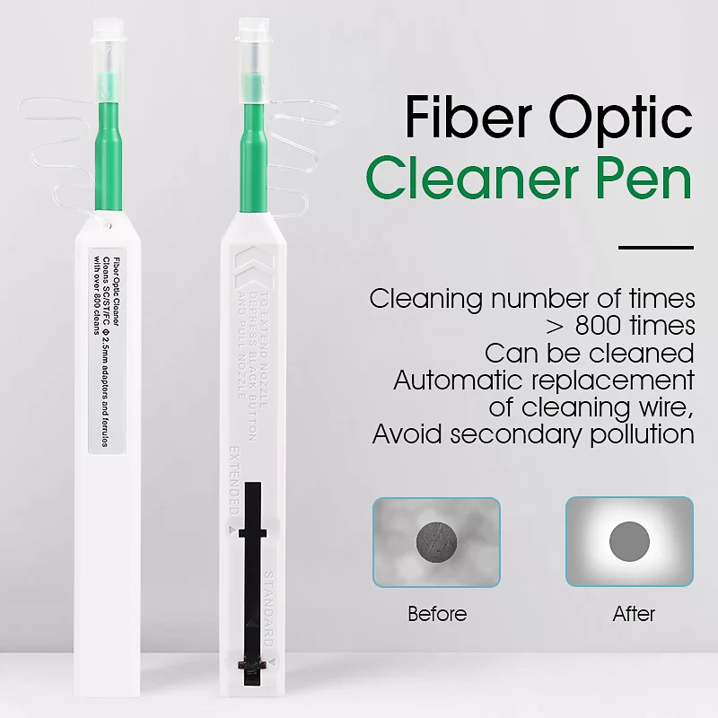 Fiber Optic Cleaning Pen SC FC ST 2 5mm LC MU 1 25mm One Click Cleaning Fiber Cleaner Tools