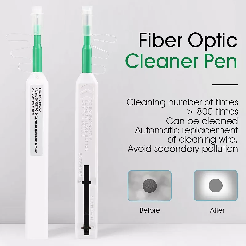 Fiber Optic Cleaning Pen SC/FC/ST 2.5mm LC/MU 1.25mm One-Click Cleaning Fiber Cleaner Tools Optical Fiber Connector Cleaner