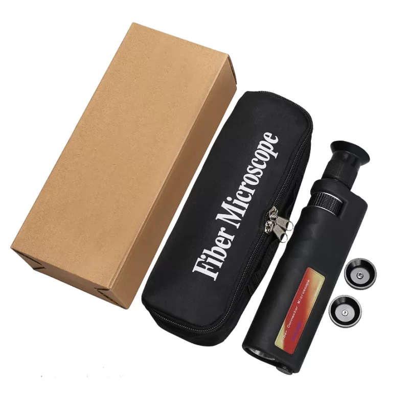 Optical Fiber End Face Magnifier Handheld 200X/400X Multiples Fiber Inspection Microscope