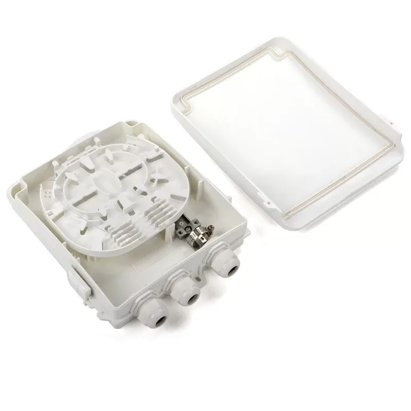 1 inlet 2 out 1*8 PLC splitter port 8 core adapter pigtail Fiber Optic Distribution Box
