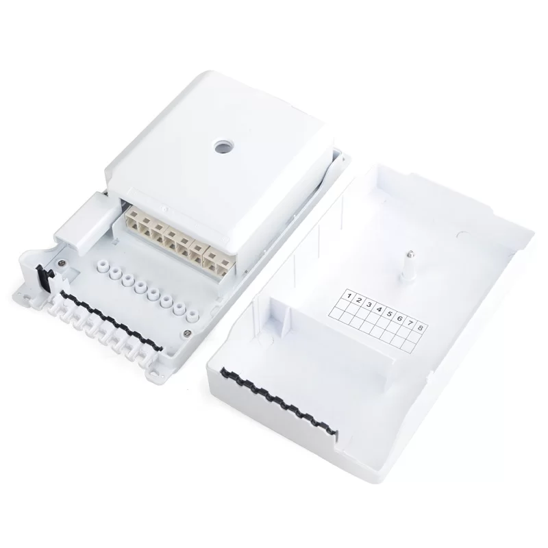IP65 fiber splitter box Pon System FTTH 8 ports Fiber optical distribution box 1*8 wall-mounted junction box