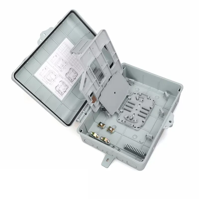 Fiber Optic Distribution Box 2 inlet 2out 1*16 cassette splitter port 24 core adapter pigtail FDB-24C
