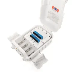 4 inlet 16 out Fiber Optic Distribution Box midspan port uncut design
