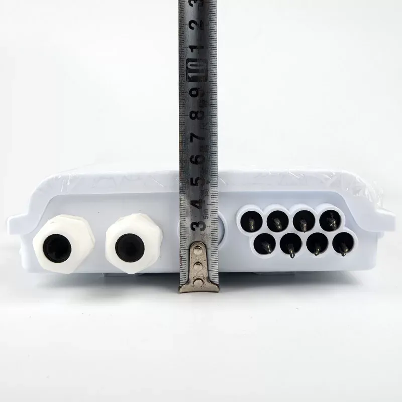 PC ABS white IP65 8 port CTO FDB floor termination fiber optic wall box