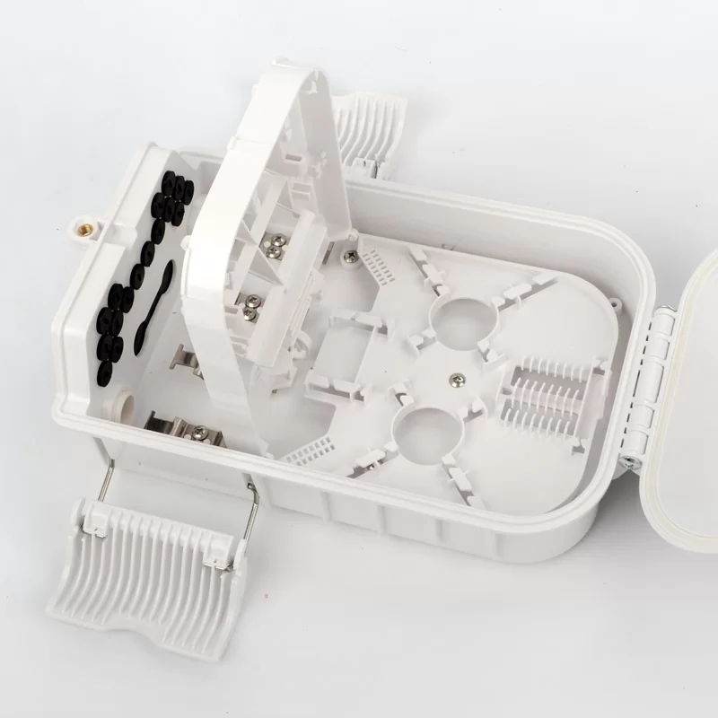 4 inlet 16 out Fiber Optic Distribution Box midspan port uncut design