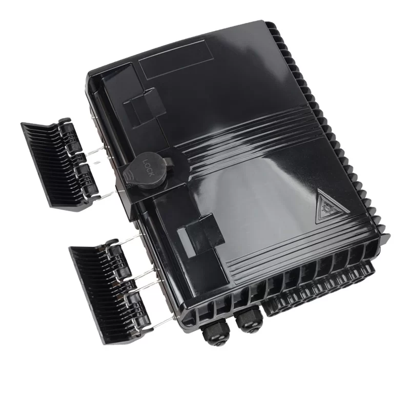 Fiber Terminal Box 16Core Outdoor IP65 FTTH FAT Black Fiber Optical Distribution Nap Box