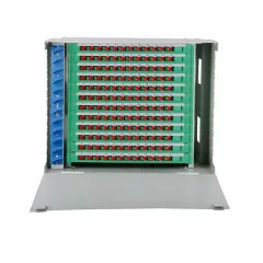 ODF Optical Distribution Frame 144Core FC/UPC Coupler With Pigtail Optical Fiber Splicing Tray Full Installation