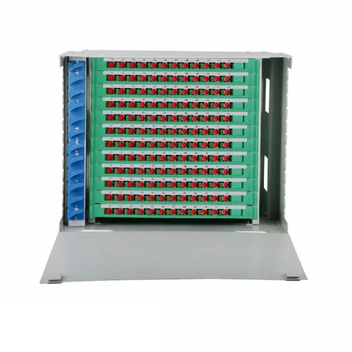 ODF Optical Distribution Frame 144Core FC/UPC Coupler With Pigtail Optical Fiber Splicing Tray Full Installation