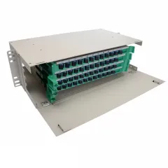 ODF Optical Distribution Frame 48Core SC/UPC Coupler With Pigtail Optical Fiber Splicing Tray Full Installation