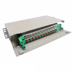 ODF Optical Distribution Frame 24Core FC/UPC Coupler With Pigtail Optical Fiber Splicing Tray Full Installation