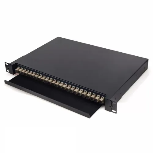 Fiber Patch Panel 24Ports Installed 24Core SC/UPC MM OM1 Coupler 19 inch High density terminal box