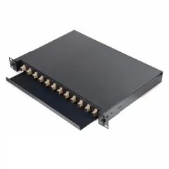 Fiber Patch Panel 12Ports Installed 12Core SC/UPC MM OM1 Coupler 19 inch High density terminal box