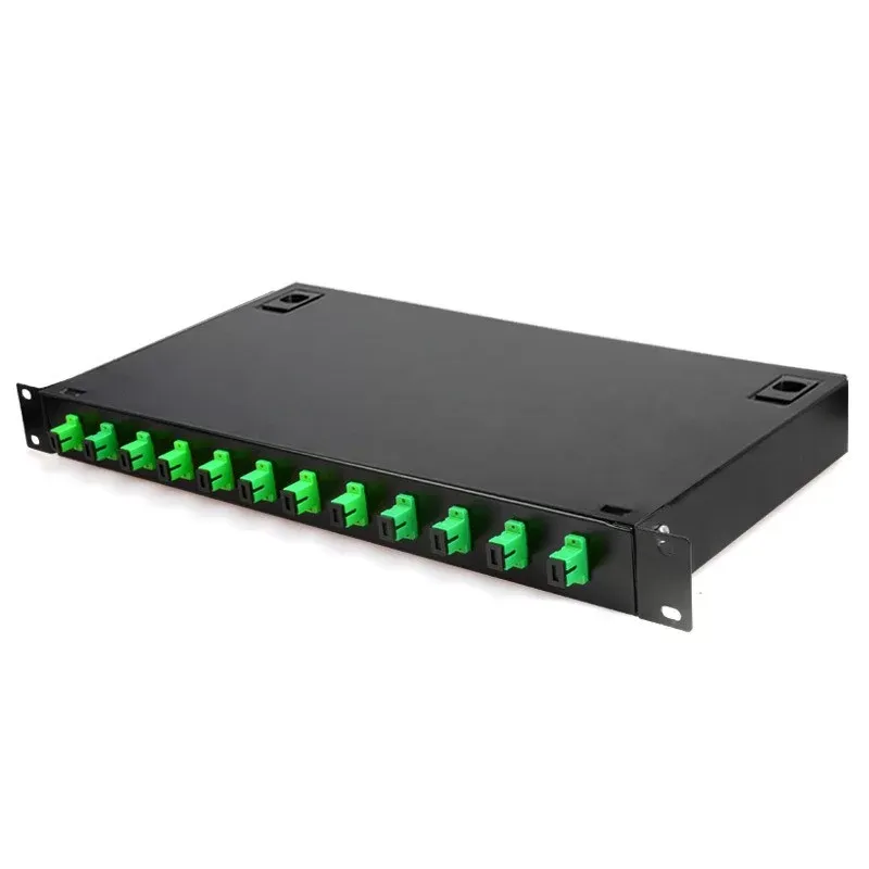 Fiber Patch Panel 12 Ports Installed 12 Core SC/APC Coupler with Pigtail High density terminal box