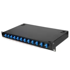 Fiber Patch Panel 12 Ports Installed 12 Core SC/UPC Coupler with Pigtail terminal box