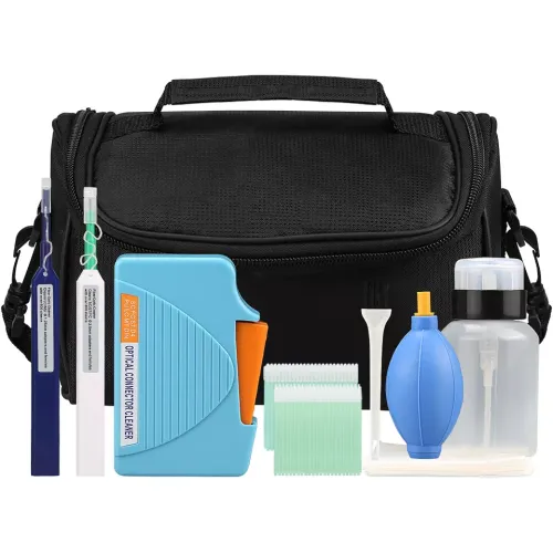 Optical Fiber End Face Cleaning Kit Set 9 Piece Set 