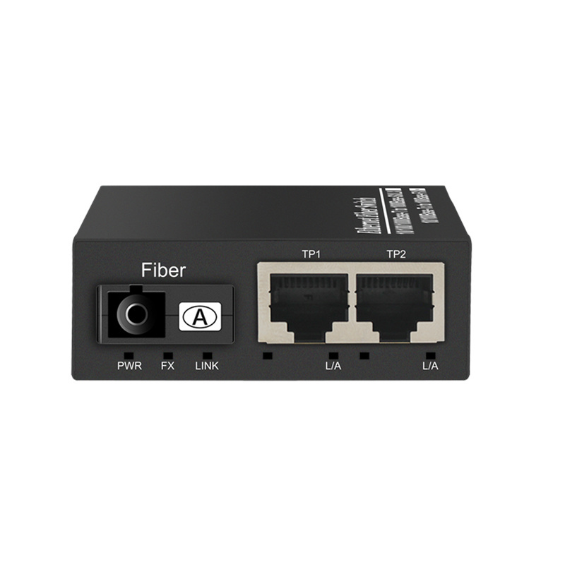 Media Converter 1F2E Fiber To Ethernet 2xRJ45 1xSC 10/100 Base-Tx to 100Base-FX Ethernet Fiber Switch China Manufacturer Wholesaler Price