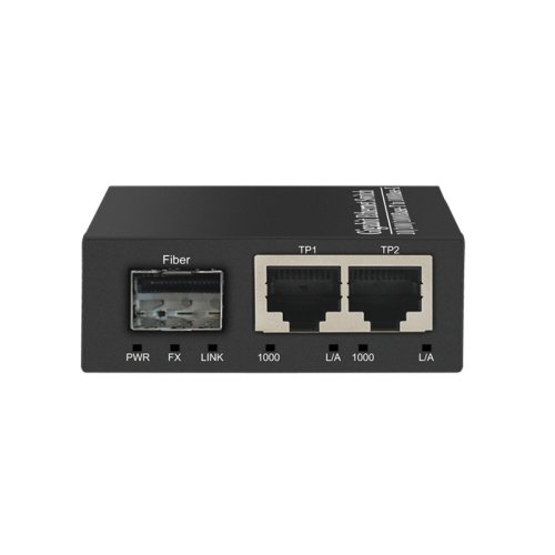 Media Converter 1G2E Fiber To Ethernet 1xSFP 2xRJ45 10/100/1000 Base-Tx to 1000Base-FX Ethernet Fiber Switch China Manufacturer Wholesaler Price