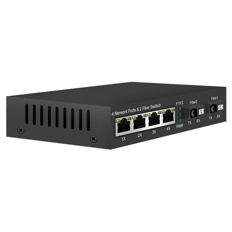 Ethernet Fiber Switch 2G4E 2xSC 4xRJ45 Ethernet to Fiber 10/100/1000 Base-T to 1000Base-SX/LX Fiber Switch China Manufacturer Wholesaler Price