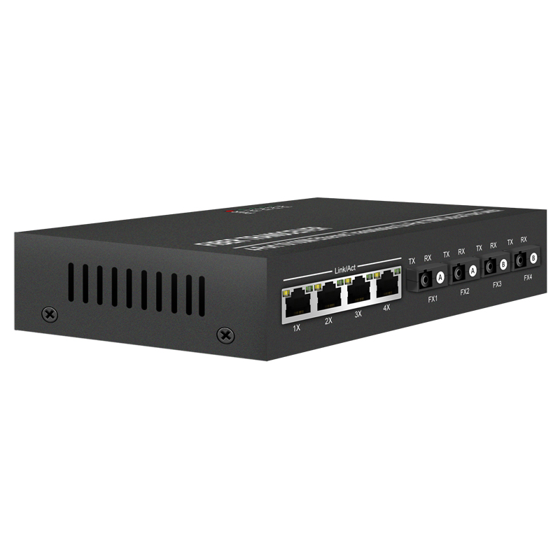 Ethernet Fiber Switch 4F4E 4xSC 4xRJ45 Ethernet to Fiber 10/100 Base-Tx to 100Base-SX/LX Fiber Switch China Manufacturer Wholesaler Price