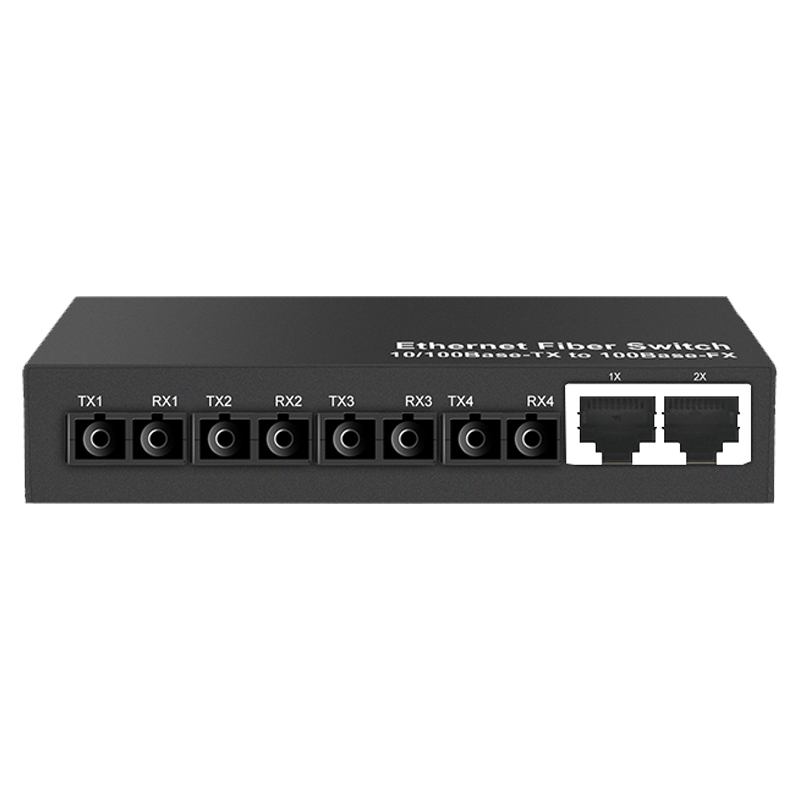 Ethernet Fiber Switch 4F2E 4xDuplex SC 2xRJ45 Ethernet to Fiber 10/100 Base-Tx to 100Base-SX/LX Fiber Switch China Manufacturer Wholesaler Price