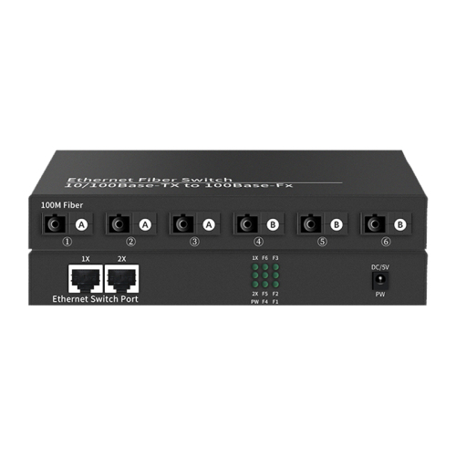 Ethernet Fiber Switch 6F2E 6xSC 2xRJ45 Ethernet to Fiber 10/100 Base-Tx to 100Base-SX/LX Fiber Switch China Manufacturer Wholesaler Price