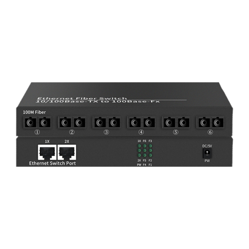Ethernet Fiber Switches 6F2E 6xDuplex SC 2xRJ45 Ethernet to Fiber 10/100 Base-Tx to 100Base-SX/LX Fiber Switches China Manufacturer Wholesaler Price