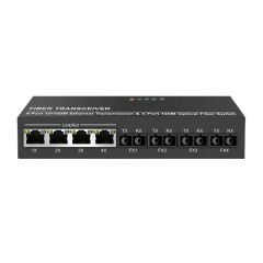 Ethernet Fiber Switch 4F4E 4xDuplex SC 4xRJ45 Ethernet to Fiber 10/100 Base-Tx to 100Base-SX/LX Fiber Switch China Manufacturer Wholesaler Price
