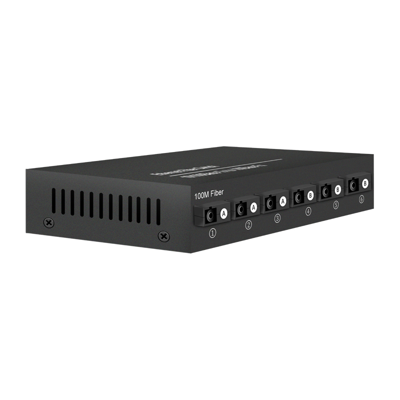 Ethernet Fiber Switch 6F2E 6xSC 2xRJ45 Ethernet to Fiber 10/100 Base-Tx to 100Base-SX/LX Fiber Switch China Manufacturer Wholesaler Price