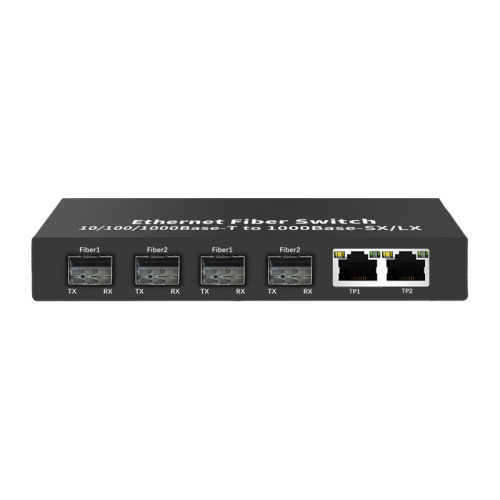 Ethernet Fiber Switch 4G2E 4xSFP 2xRJ45 Ethernet to Fiber 10/100/1000 Base-Tx to 1000Base-SX/LX Fiber Switch China Manufacturer Wholesaler Price