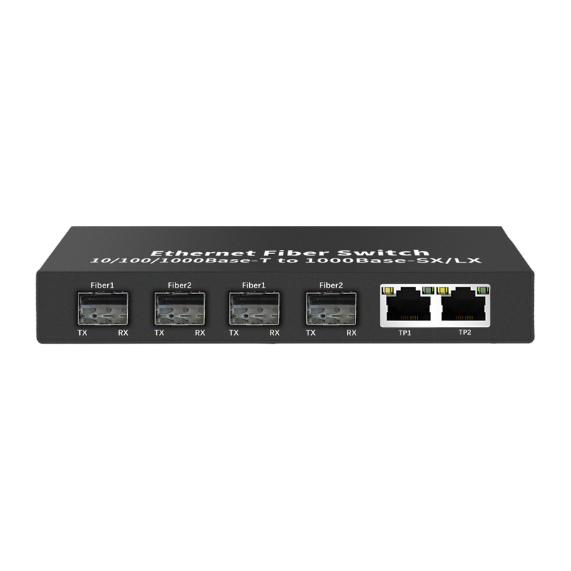Ethernet Fiber Switch 4G2E 4xSFP 2xRJ45 Ethernet to Fiber 10/100/1000 Base-Tx to 1000Base-SX/LX Fiber Switch China Manufacturer Wholesaler Price