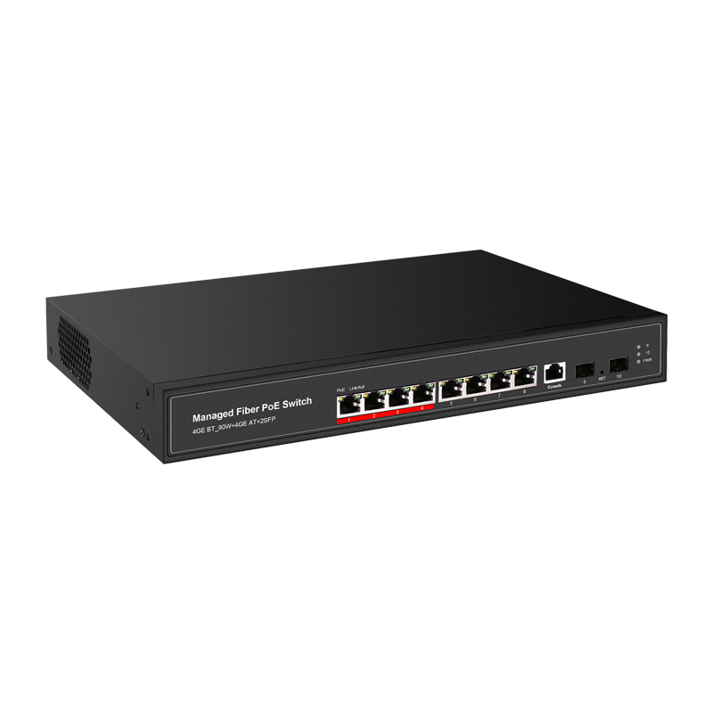 Managed Switches 2x SFP 8xRJ45 Full Gigabit Ports Layer 2 Ethernet Fiber POE Switch China Manufacturer Wholesaler Price