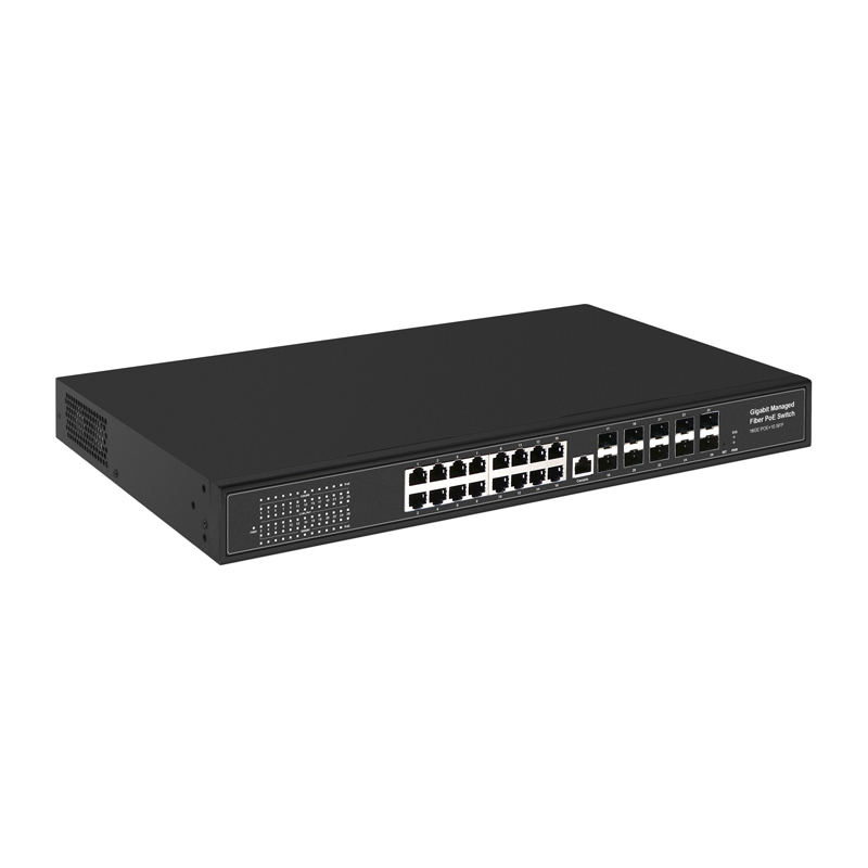 Managed Switches 16GE POE+10GE SFP Ethernet 10xSFP 16xRJ45 Full Gigabit Ports Layer 2 Ethernet Fiber POE Switch China Manufacturer Wholesaler Price