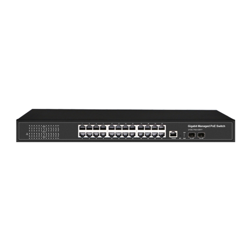Managed Switches 24GE POE+2 SFP Ethernet 2xSFP 24xRJ45 Full Gigabit Ports Layer 2 Ethernet Fiber POE Switch China Manufacturer Wholesaler Price