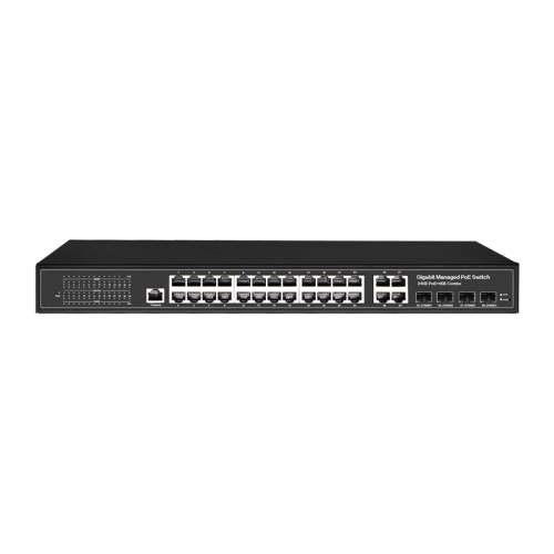 Managed Switches 24GE POE+4GE COMBO+4 SFP Ethernet 4xSFP 28xRJ45 Full Gigabit Ports Layer 2 Ethernet Fiber POE Switch China Manufacturer Wholesaler Price